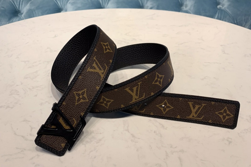 Louis Vuitton MP205V LV Shape Patchwork 40mm belt in Monogram canvas With Black Buckle