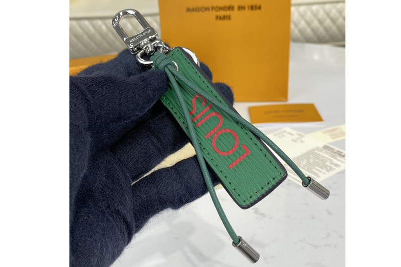 Louis Vuitton MP2554 LV Epi Color Block LV Dual key holder and bag charm in Green and Red Epi