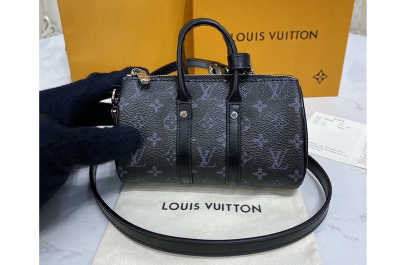 Louis Vuitton MP2712 LV Mini Keepall bag charm and key holder in Monogram Eclipse canvas