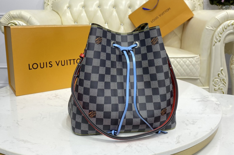 Louis Vuitton N40229 LV NeoNoe handbag in Black-and-white Damier coated canvas