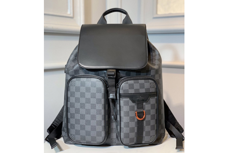Louis Vuitton N40279 LV Backpack in Damier Graphite Canvas
