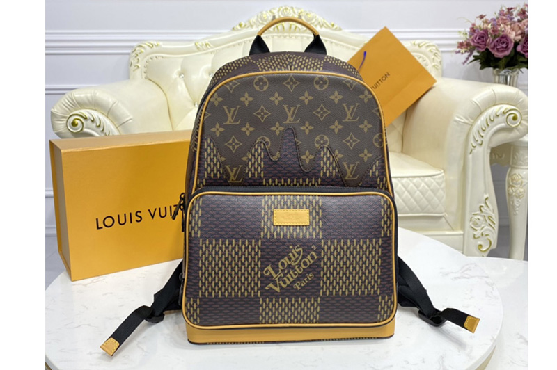 Louis Vuitton N40380 LV Campus Backpack in Giant Damier Ebene and Monogram coated canvas