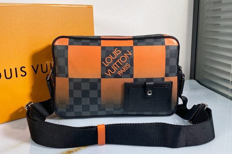 Louis Vuitton N40421 LV Alpha Messenger Bag in Orange Damier Graphite Giant coated canvas