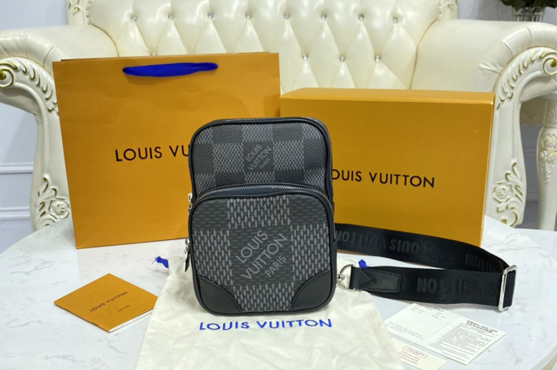 Louis Vuitton N50012 LV Amazone Slingbag bag in Gray Damier Graphite 3D coated canvas