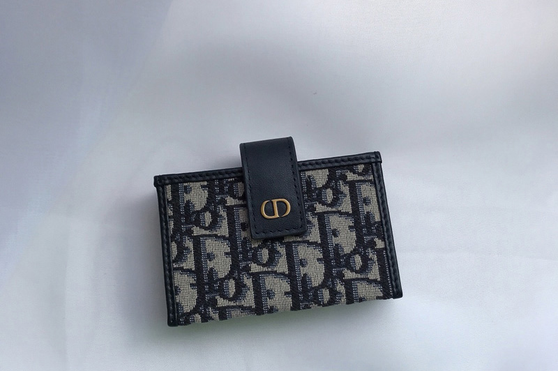 Christian Dior S2058 30 Montaigne 5-gusset card holder in Multicolor Dior Oblique Jacquard
