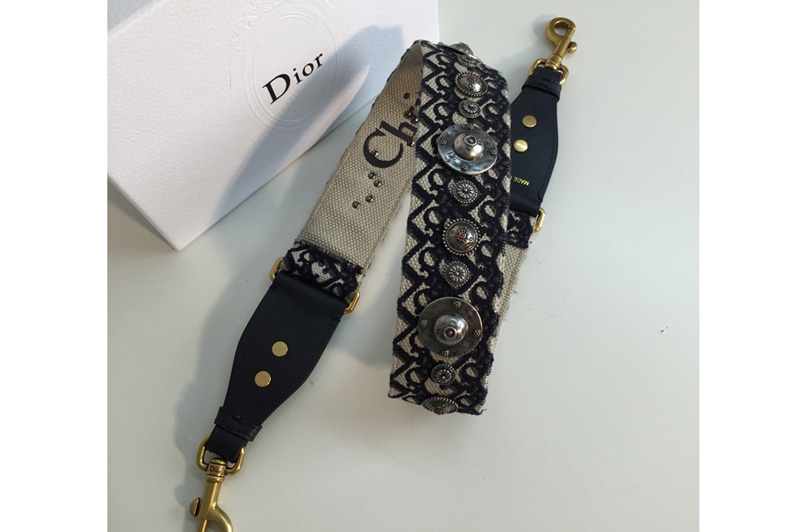 Dior S8520 Oblique Shoulder Strap in Dior Oblique jacquard