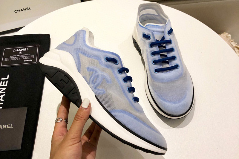 Womens CC Sneakers Blue Leather