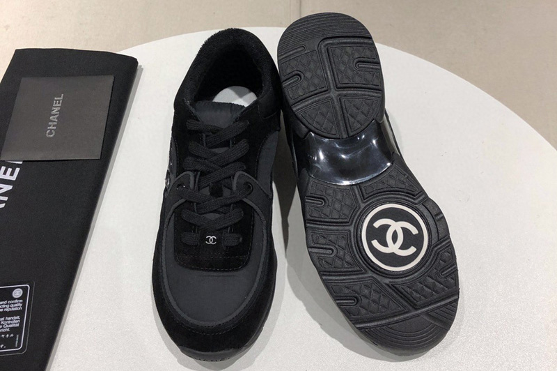 Womens and Mens CC Sneakers Black/Black Suede