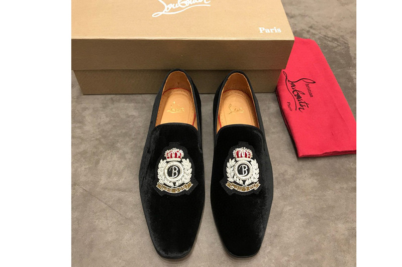 Mens Christian Louboutin Loafer and Shoes in Black Suede