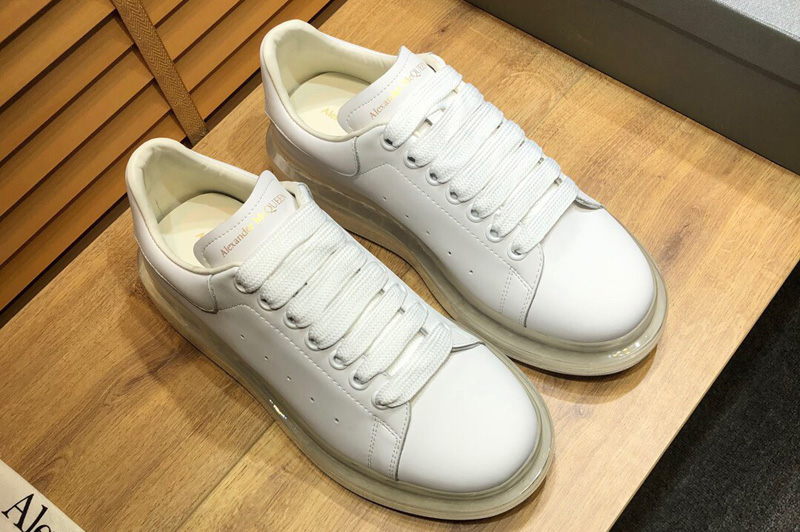 Men/Women's Alexander Mcqueen Oversized Sneaker and Shoes White Leather