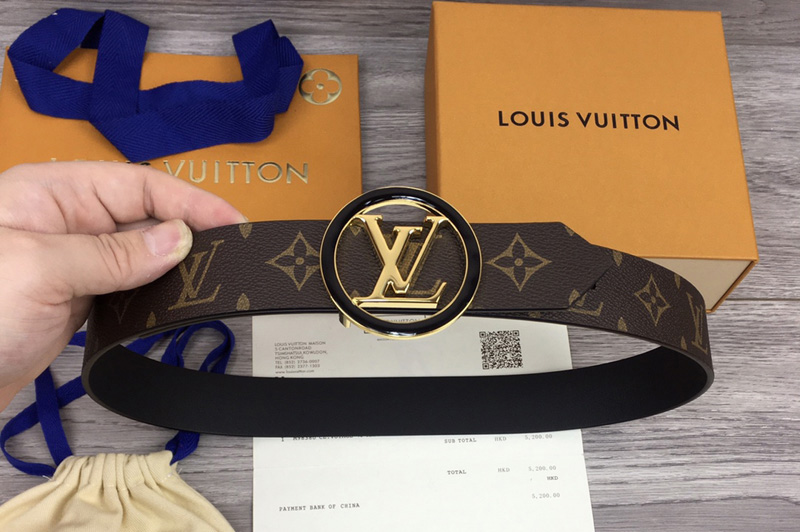 Louis Vuitton M0315U LV All Around 35mm reversible belt in Black/Monogram