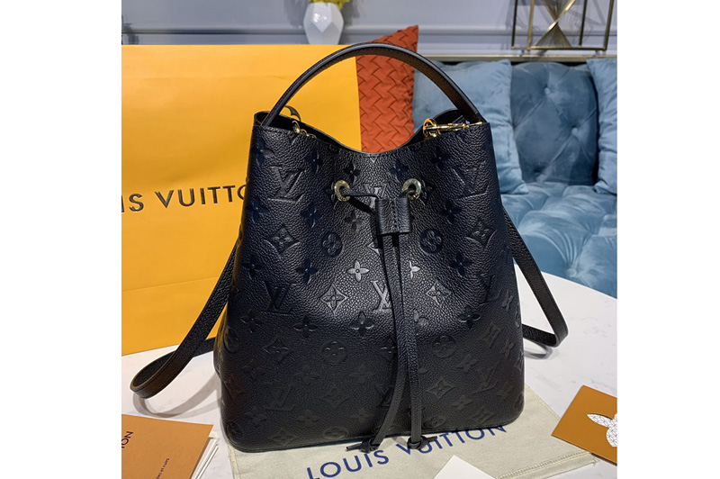 Louis Vuitton M45256 LV Neonoe MM Bags in Black Monogram Empreinte leather