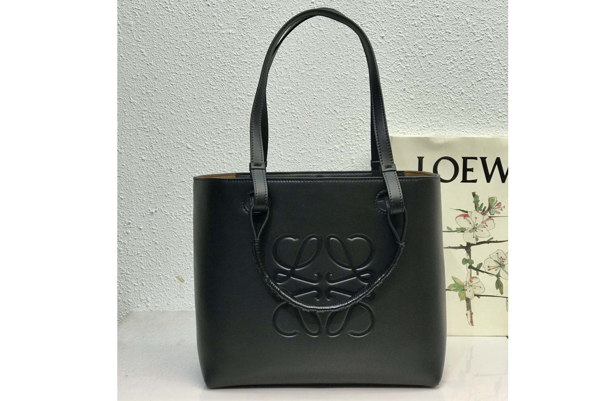 Loewe Small Anagram Tote Bag in Black classic calfskin