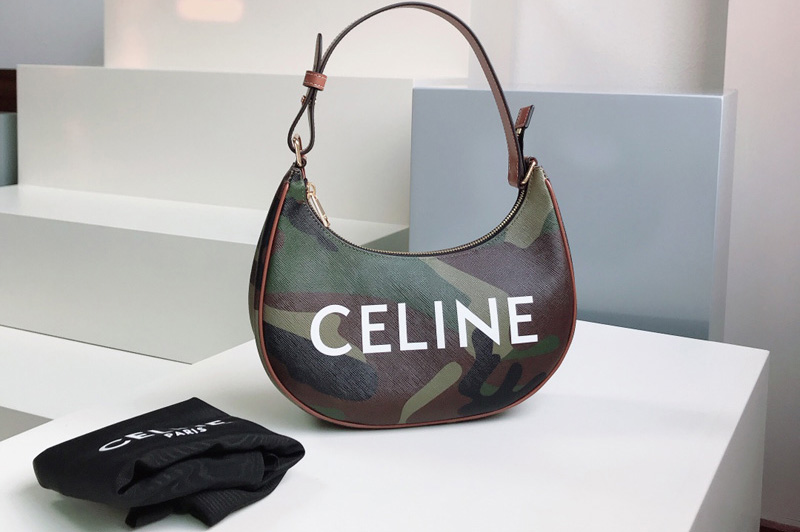 Celine 193953 Ava Bag in camouflage smooth calfskin with celine print