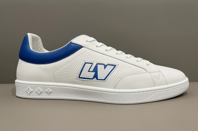 Louis Vuitton 1A8XYK LV Luxembourg sneaker in Blue Perforated calf leather