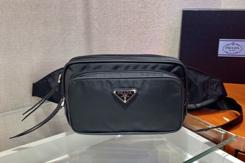Prada 1BL010 Nylon Belt Bag in Black Nylon
