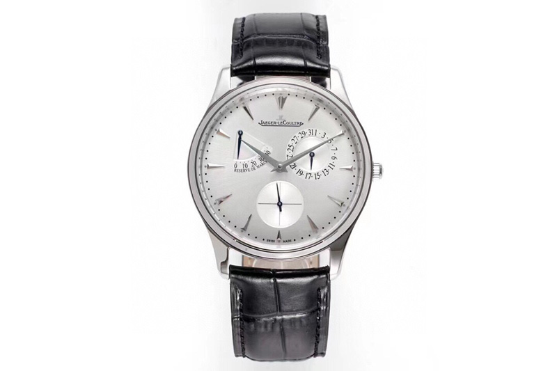 Jaeger-LeCoultre Master Ultra Thin Réserve de Marche SS ZF 1:1 Best Edition White Dial on Black Leather Strap SA938 V3