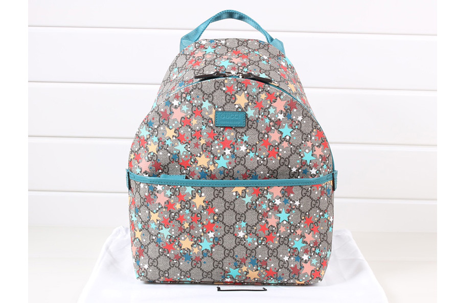 Gucci ‎271327 Children's backpack in Beige and ebony GG Supreme canvas