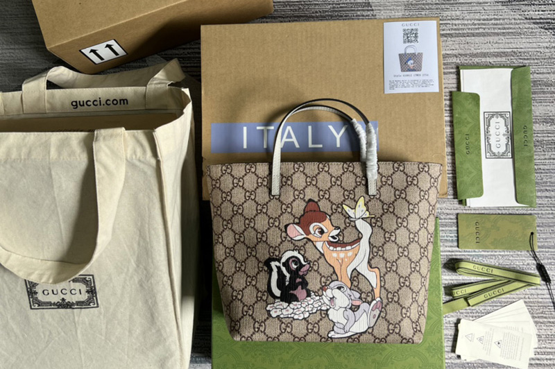 Gucci 410812 GG Supreme Children's Tote Bag in Beige/ebony GG Supreme canvas
