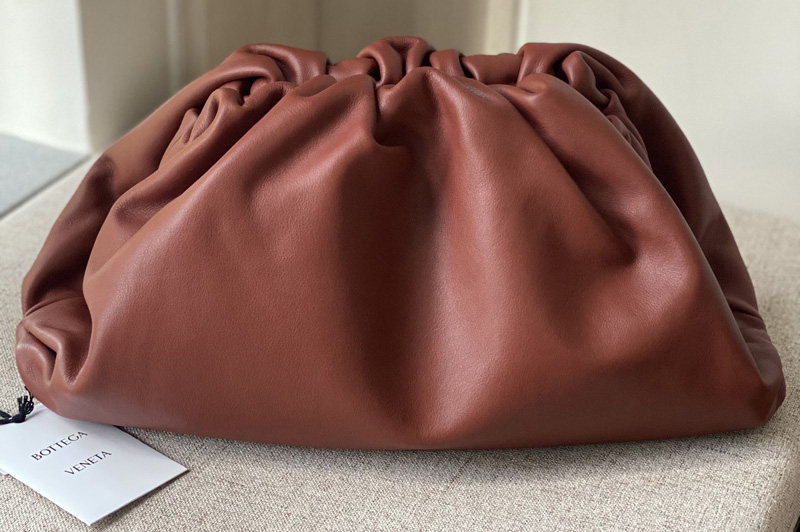 Bottega Veneta 576227 pouch bag Soft oversize clutch in Bordeaux Nappa leather