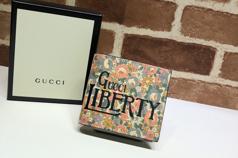 Gucci 636248 Folding Wallet in Floral Print Liberty