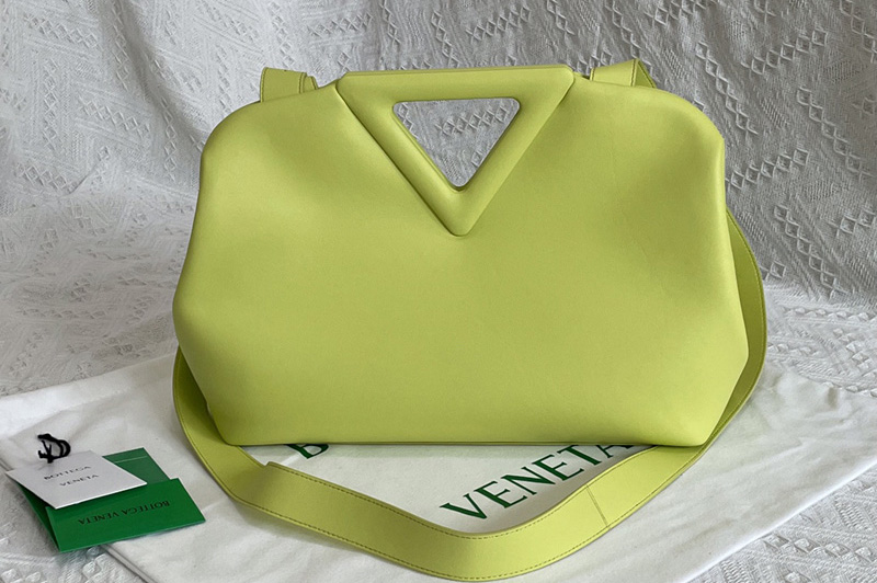 Bottega Veneta 652446 Point Top handle bag in Seagrass Nappa Leather