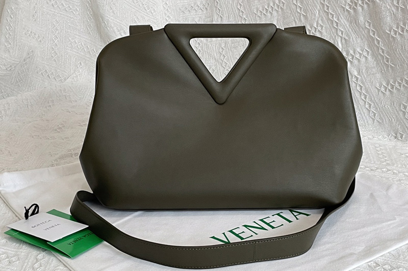 Bottega Veneta 652446 Point Top handle bag in Camping Nappa Leather