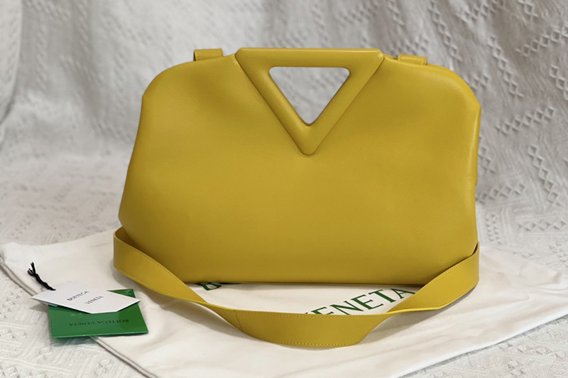 Bottega Veneta 652446 Point Top handle bag in Buttercup Nappa Leather