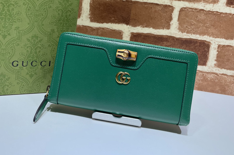 Gucci 658634 Gucci Diana continental wallet in Green leather