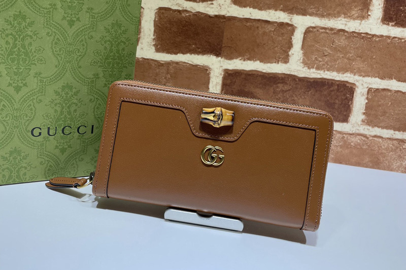 Gucci 658634 Gucci Diana continental wallet in Brown leather