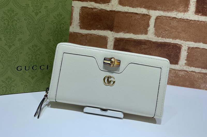 Gucci 658634 Gucci Diana continental wallet in White leather