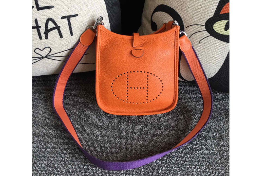 Hermes Evelyne Mini Bag in Orange Togo Leather