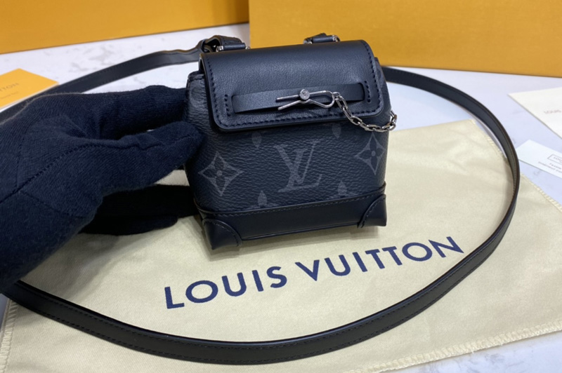 Louis Vuitton M00340 LV Mini Steamer pouch in Monogram Eclipse canvas