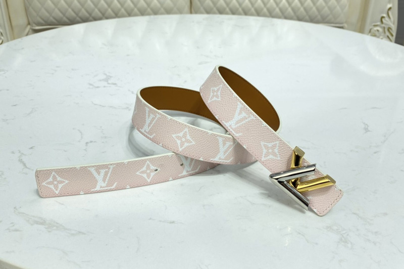Louis Vuitton M0364V LV Initiales 30mm reversible belt in Pink Allover Monogram