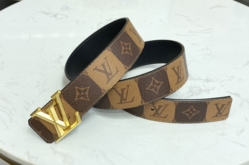 Louis Vuitton M0470V LV Pyramide Stripes 40mm reversible belt in Monogram Canvas/Calf leather