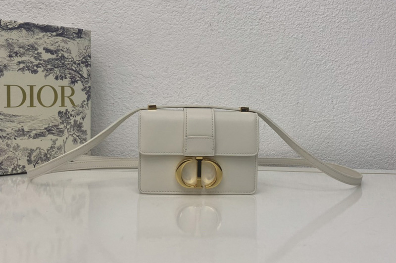 Christian Dior M1210 Dior 30 Montaigne mini bag in White Box Calfskin