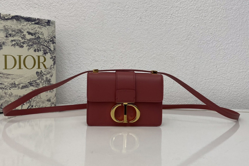 Christian Dior M1210 Dior 30 Montaigne mini bag in Red Box Calfskin