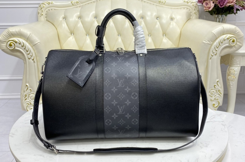 Louis Vuitton M30235 LV keepall bandouliere 45 Bag in Black Monogram Eclipse Canvas