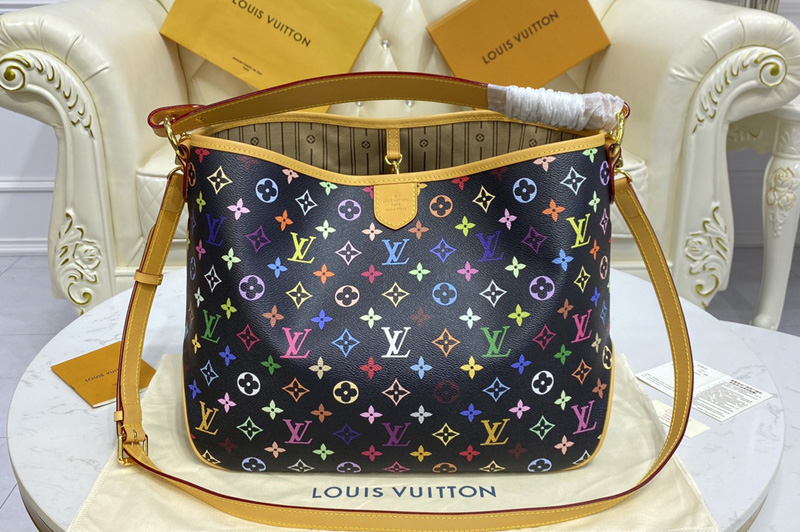 Louis Vuitton M40352 LV Graceful PM hobo Bag in Black Monogram Multicolor