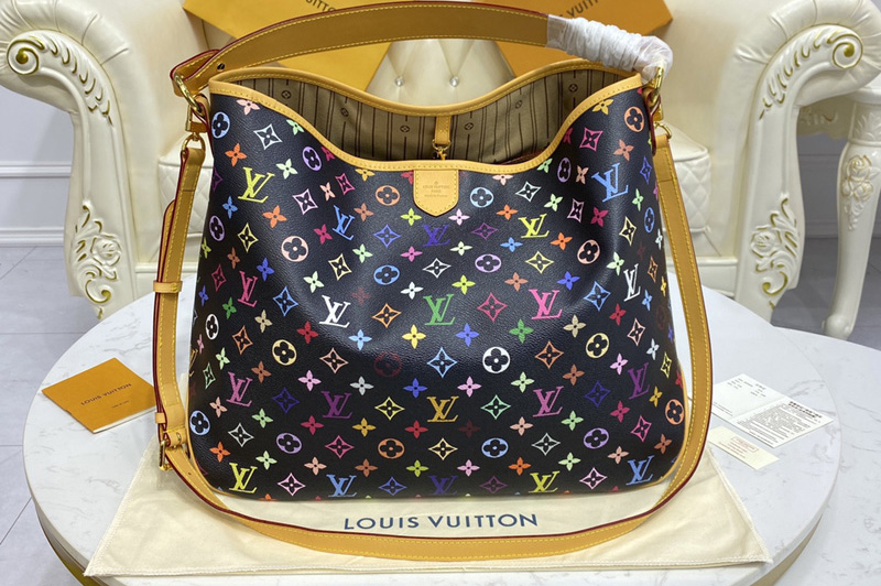 Louis Vuitton M40353 LV Graceful MM hobo Bag in Black Monogram Multicolor