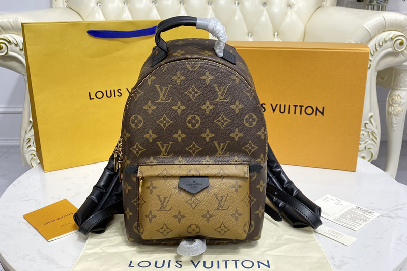 Louis Vuitton M44870 LV Palm Springs PM backpack in Monogram Reverse coated canvas