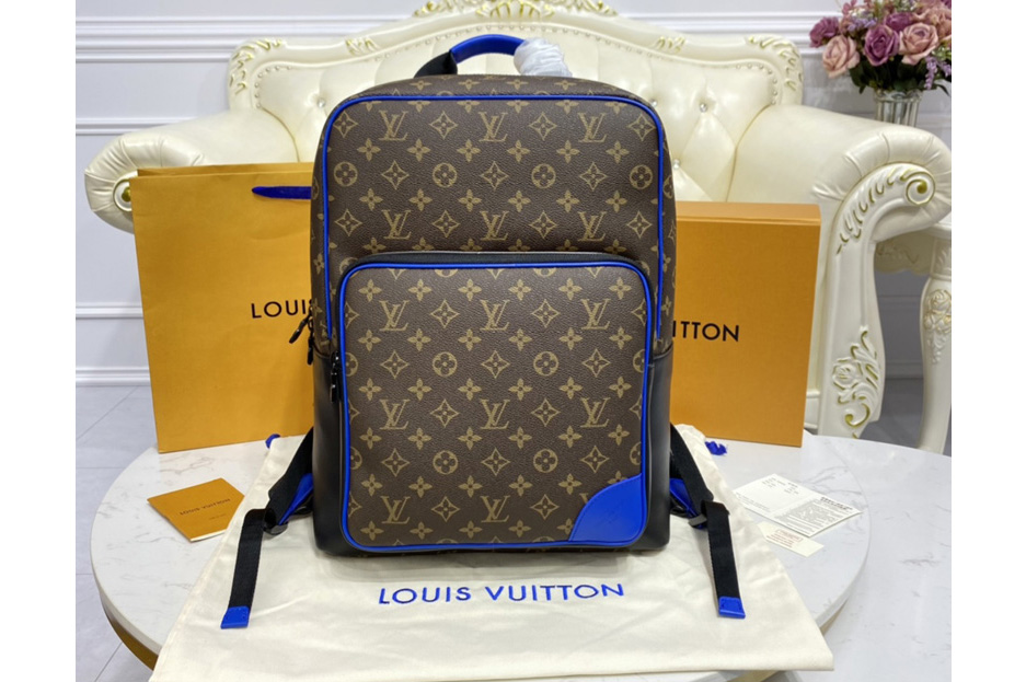 Louis Vuitton M45335 LV Dean backpack in Monogram Macassar coated canvas and cowhide leather