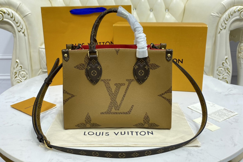Louis Vuitton M45653 LV Onthego PM tote bag in Monogram and Monogram Reverse coated canvas