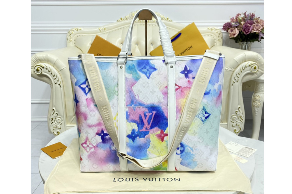 Louis Vuitton M45754 LV New Tote GM Bag in Monogram Watercolor Multico canvas