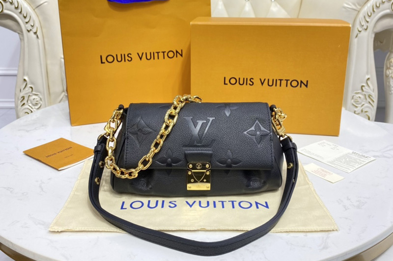 Louis Vuitton M45813 LV Favorite shoudler bag in Black Monogram Empreinte Leather