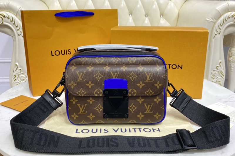 Louis Vuitton M45863 LV S Lock Messenger Bag in Monogram Macassar canvas