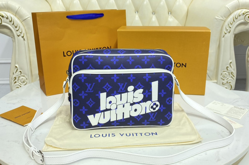 Louis Vuitton M46115 LV Carry It bag in Blue Monogram Reverse Canvas