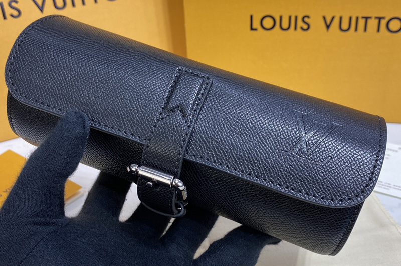 Louis Vuitton M32719 LV 3 Watch Case in Taiga leather
