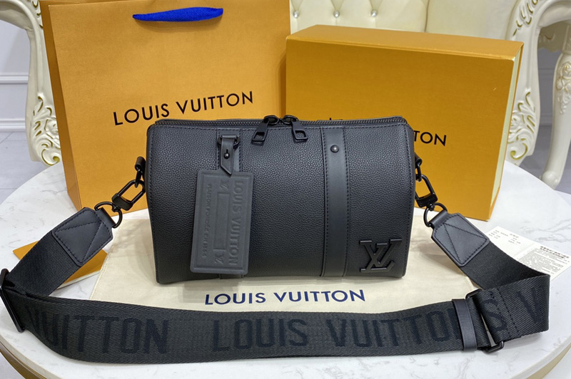Louis Vuitton M57082 LV City keepall Bag in Black Leather