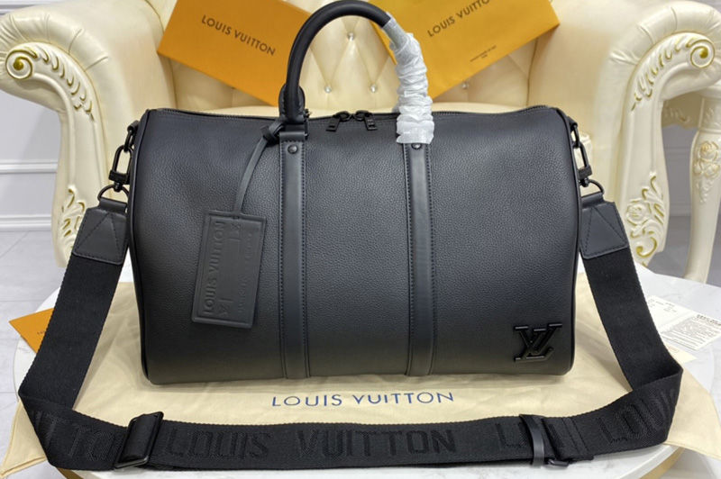 Louis Vuitton M57088 LV keepall bandouliere 40 Bag in Black cowhide leather